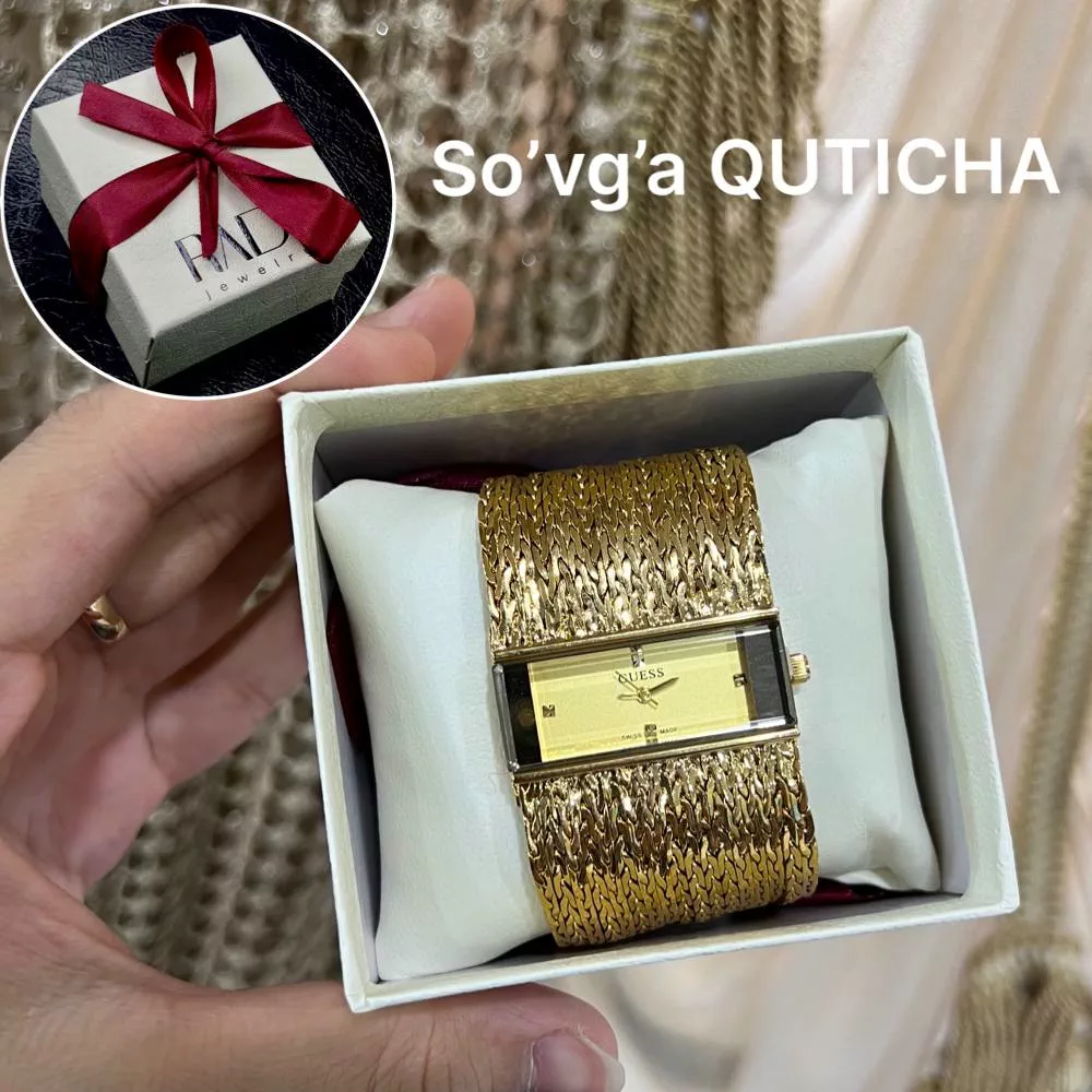 'Ayollar uchun zamonaviy PO'LAT soat: rangi o'zgarmas, mustahkam va nafis' rasmi