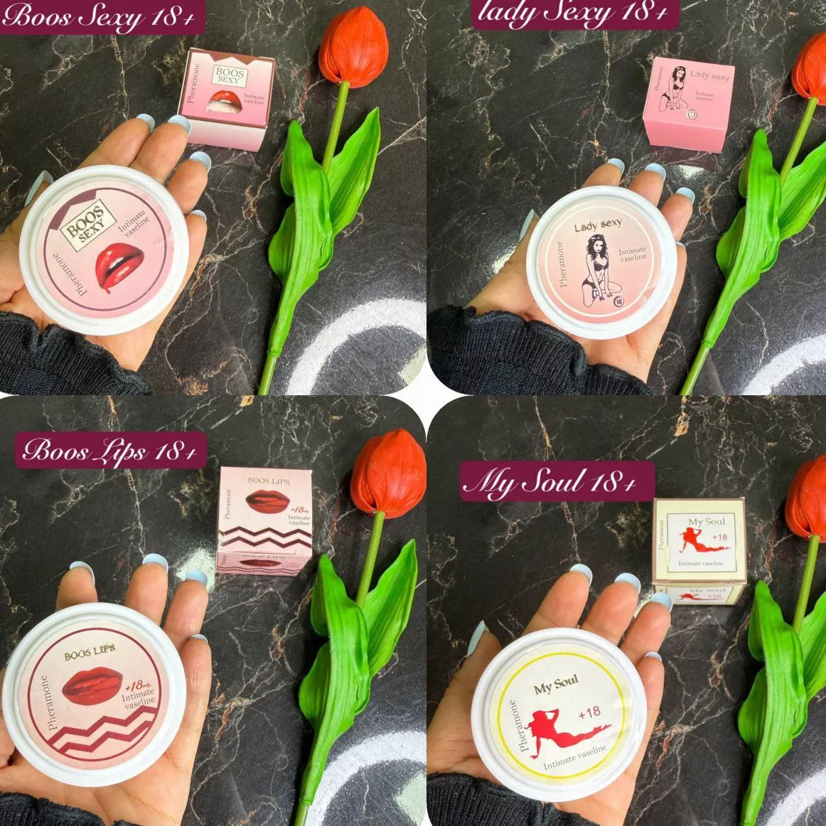 '💋 BOOS LIPS 18+ — Feromonli Intim Vazelin' rasmi