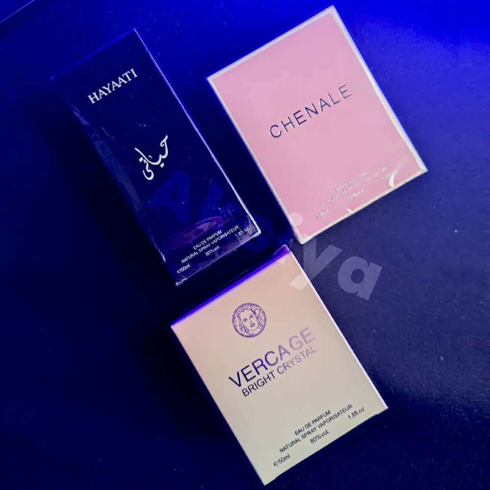 'Chanale, Hayati va Versage 50 ml! 1 ta atir narxiga 3 ta mashhur ayollar atiri to'plami!' rasmi