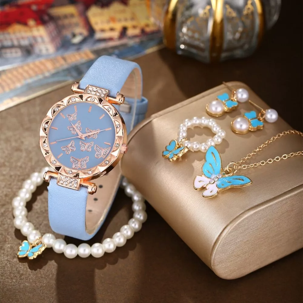 'Elegant Butterfly & Pearl Set' rasmi