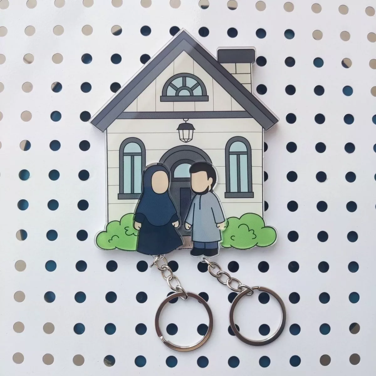 'Juftliklar Uchun Romantik Kalit Osish Ilgagi va Brelok – Muhabbat Ramzi' rasmi