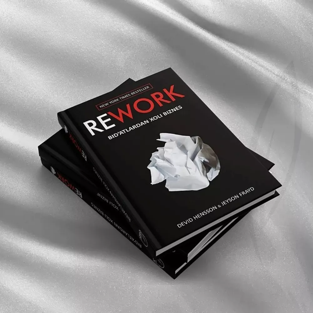 'Rework kitobi: An'anaviy biznes qoidalarini inkor eting! Jason Fried & David Heinemeier Hansson' rasmi