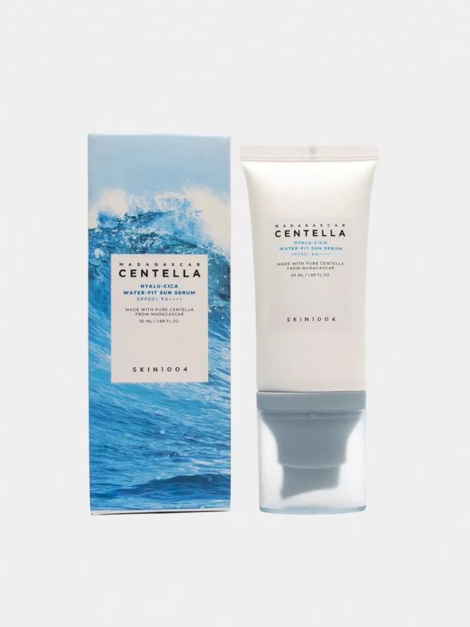 'SKIN1004 Madagascar Centella Hyalu-Cica Water-Fit Quyoshdan himoya krem-serum SPF50+ PA++++' rasmi