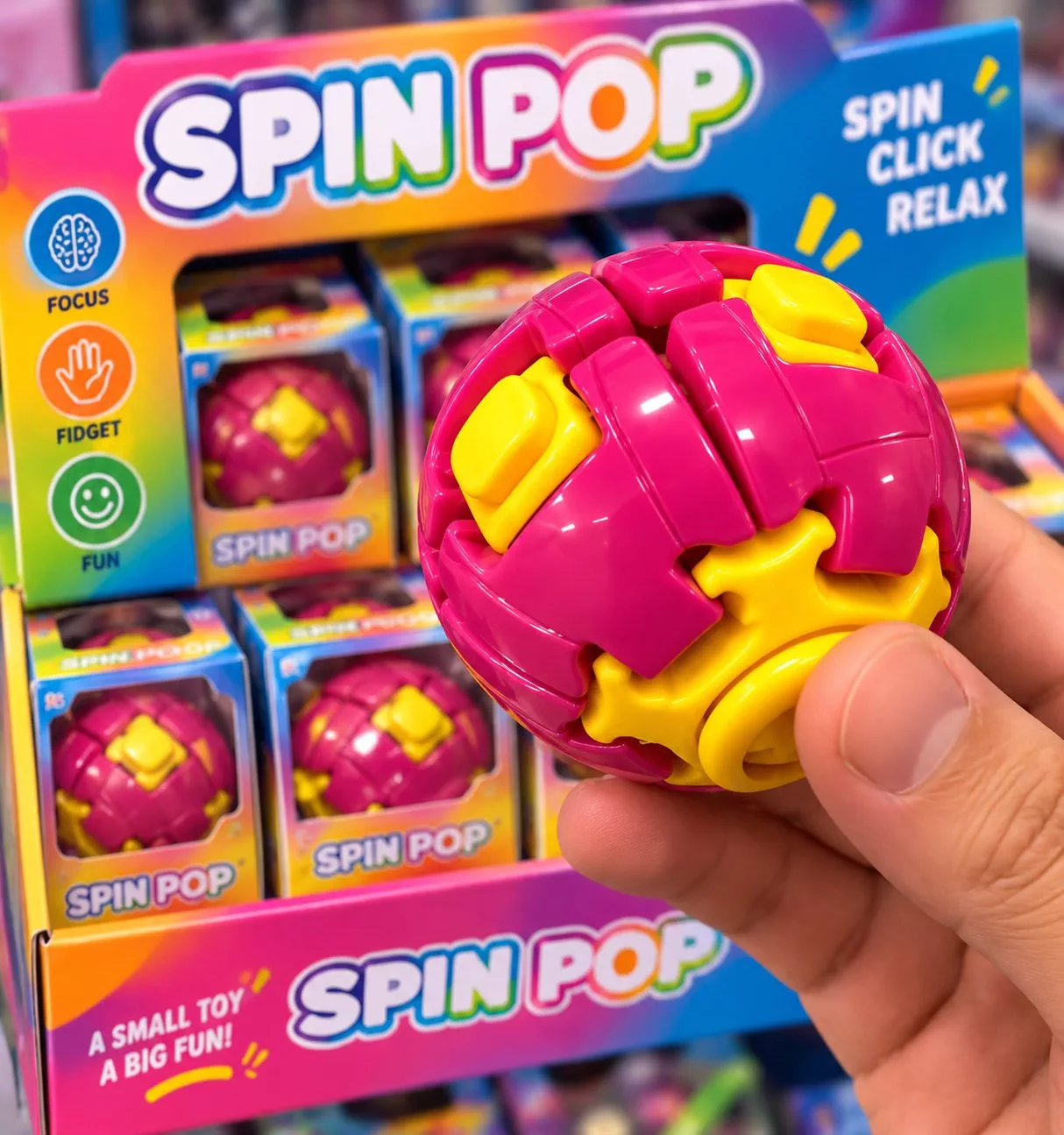 '🎉 SPIN POP — Qiziqarli antistress o‘yinchoq!' rasmi