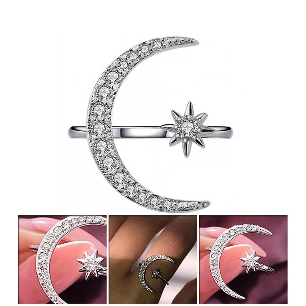 'Yarim oy va yulduz shaklida kumush Siman uzugi!' rasmi